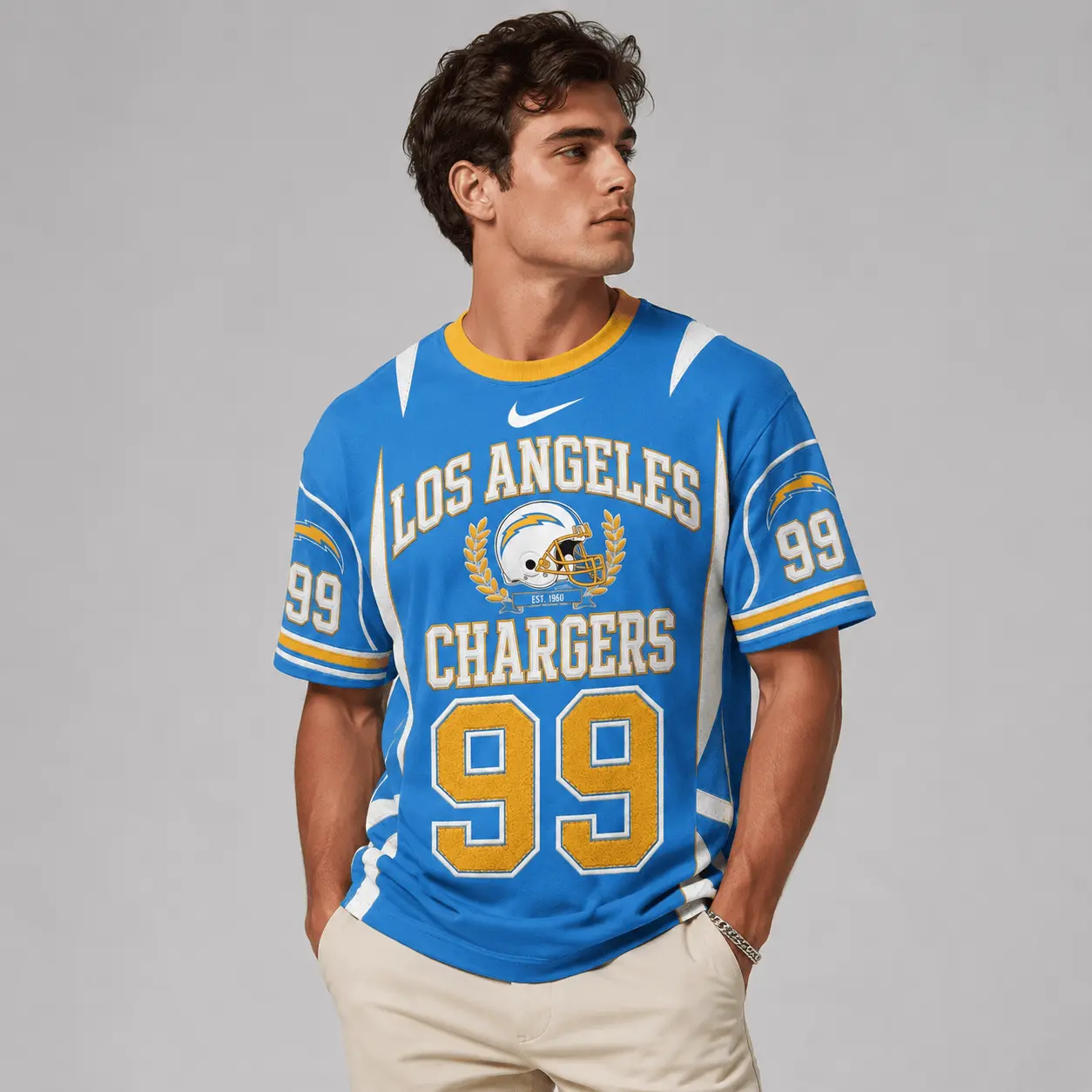 Los Angeles Chargers | Premium NFL Sunday Legends Personalized T-Shirt TD - Image 3
