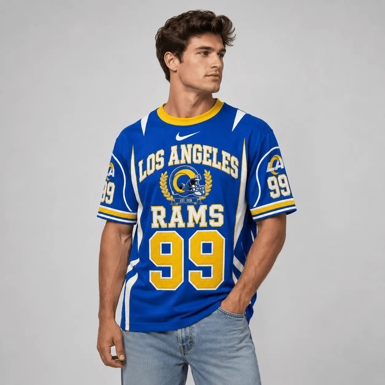 Los Angeles Rams | Premium NFL Sunday Legends Personalized T-Shirt TD - Image 2