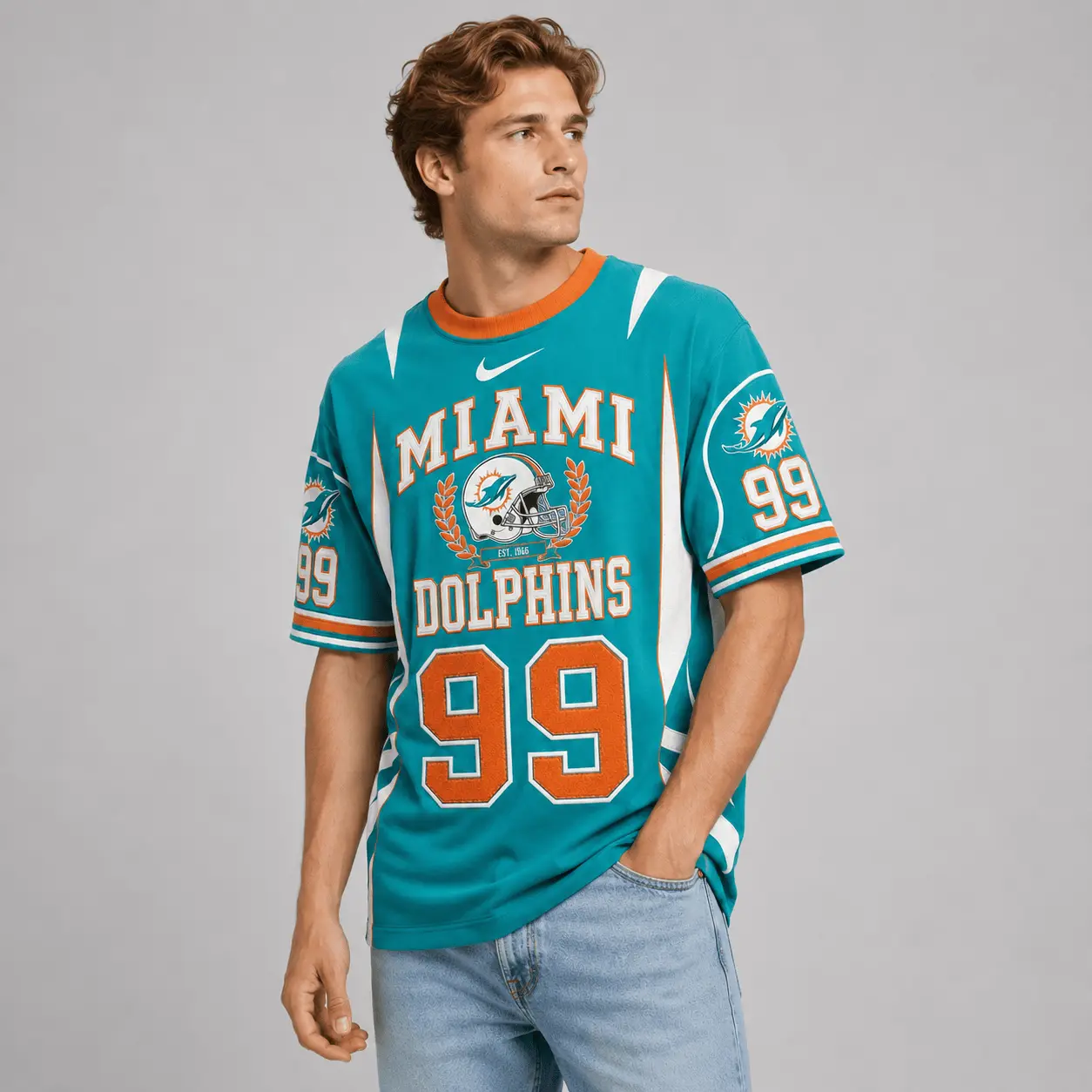 Miami Dolphins | Premium NFL Sunday Legends Personalized T-Shirt TD - Image 3