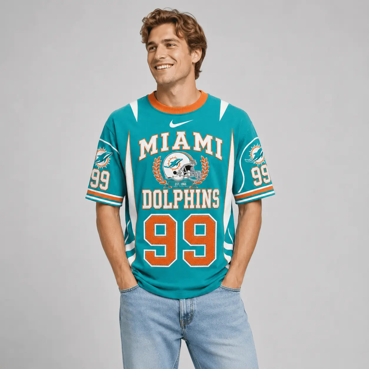 Miami Dolphins | Premium NFL Sunday Legends Personalized T-Shirt TD - Image 2