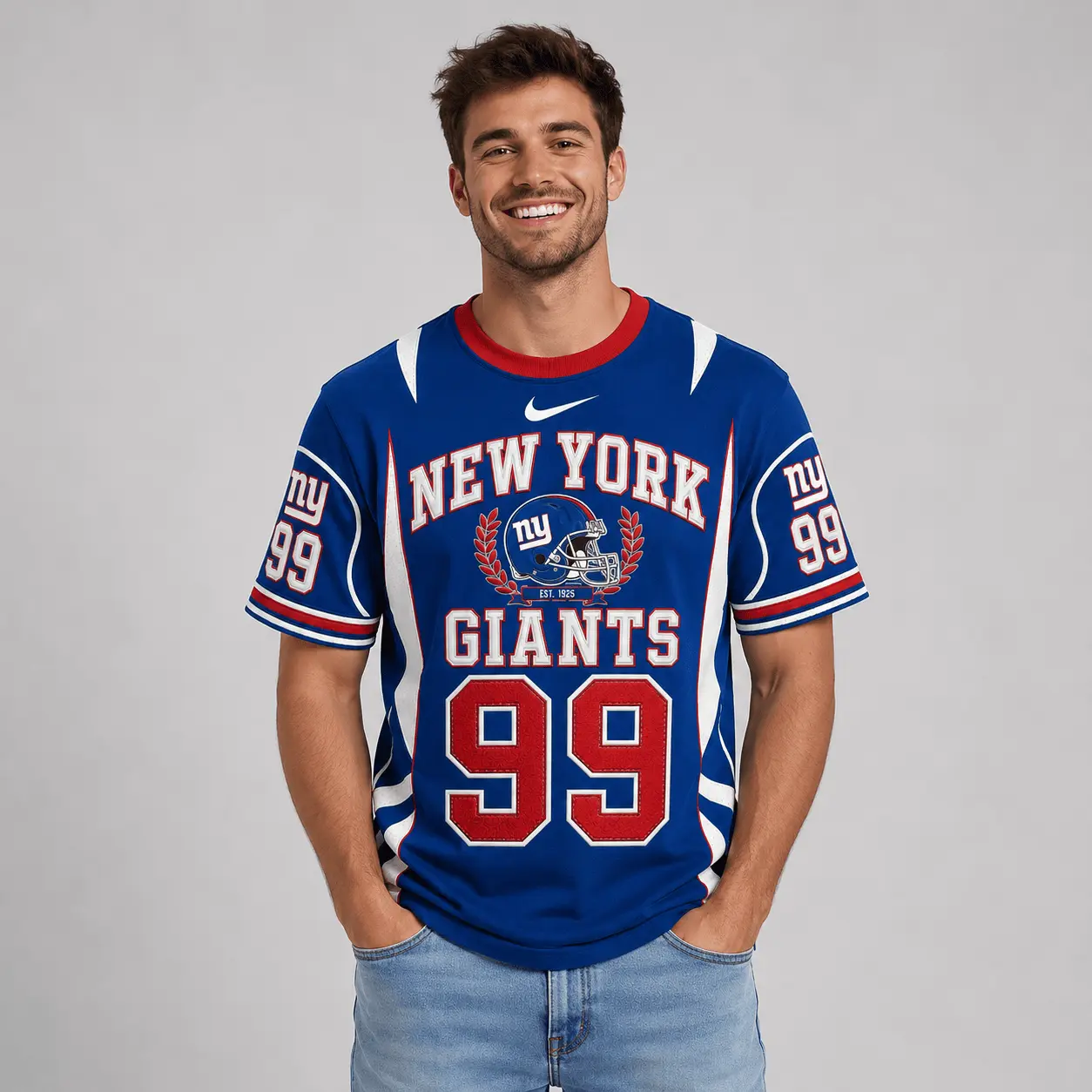 New York Giants | Premium NFL Sunday Legends Personalized T-Shirt TD - Image 2