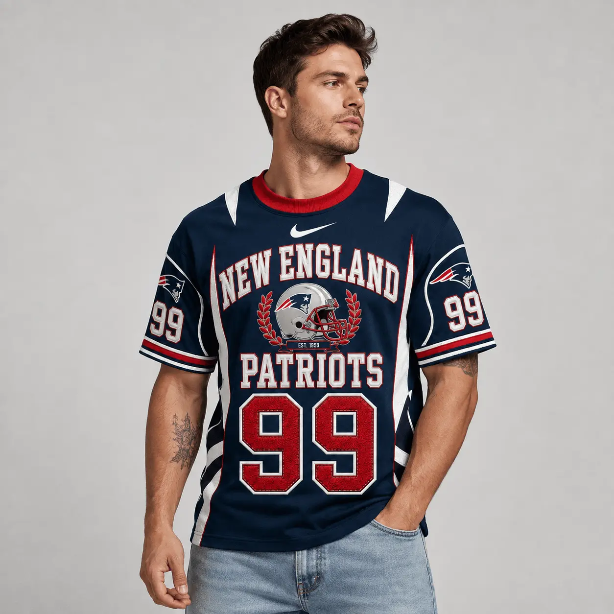 New England Patriots | Premium NFL Sunday Legends Personalized T-Shirt TD - Image 3