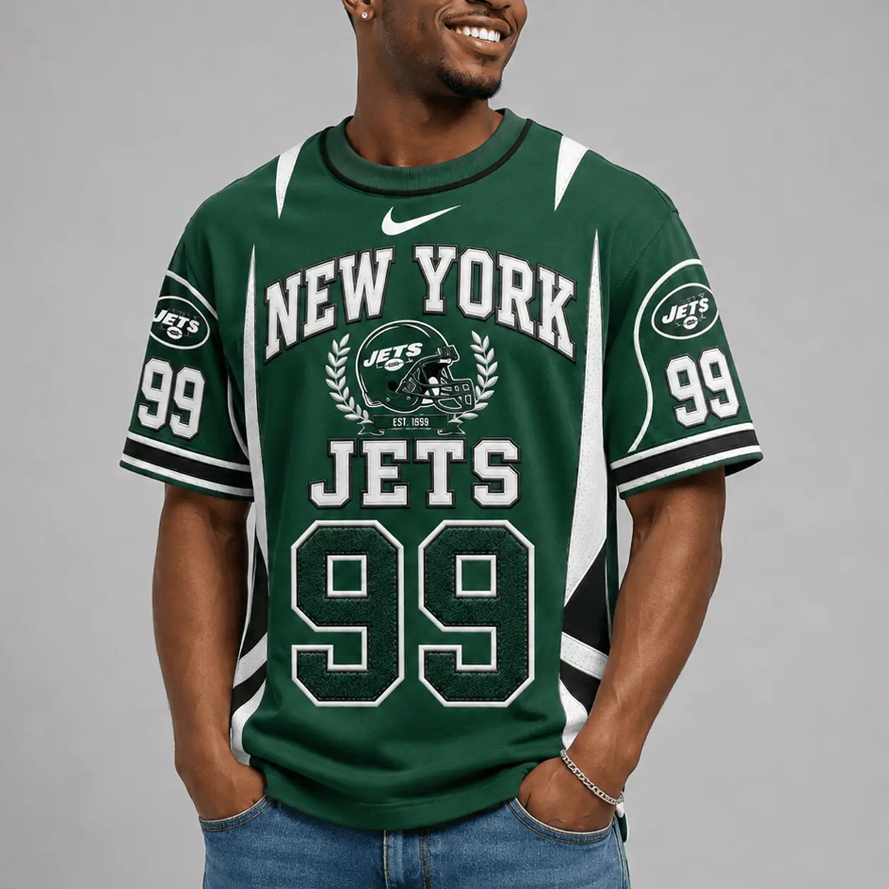 New York Jets | Premium NFL Sunday Legends Personalized T-Shirt TD - Image 3