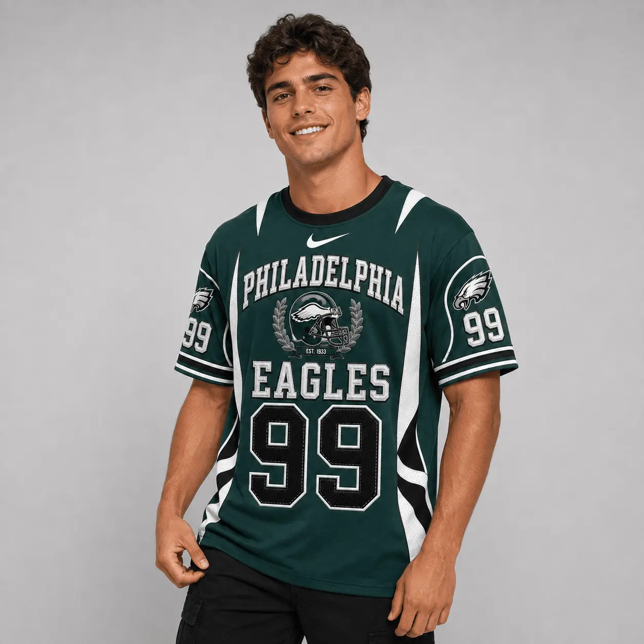 Philadelphia Eagles | Premium NFL Sunday Legends Personalized T-Shirt TD - Image 3