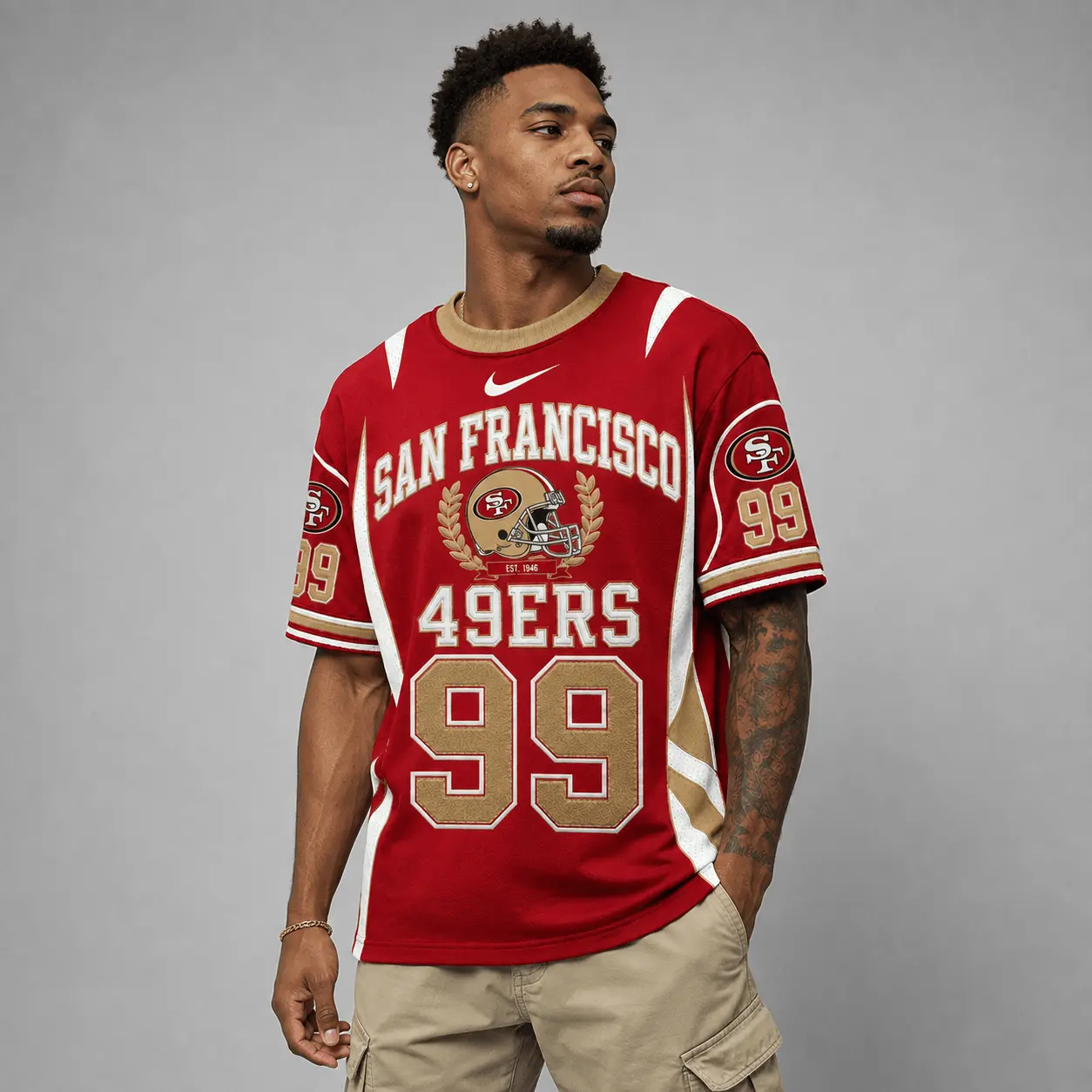 San Francisco 49ers | Premium NFL Sunday Legends Personalized T-Shirt TD - Image 3