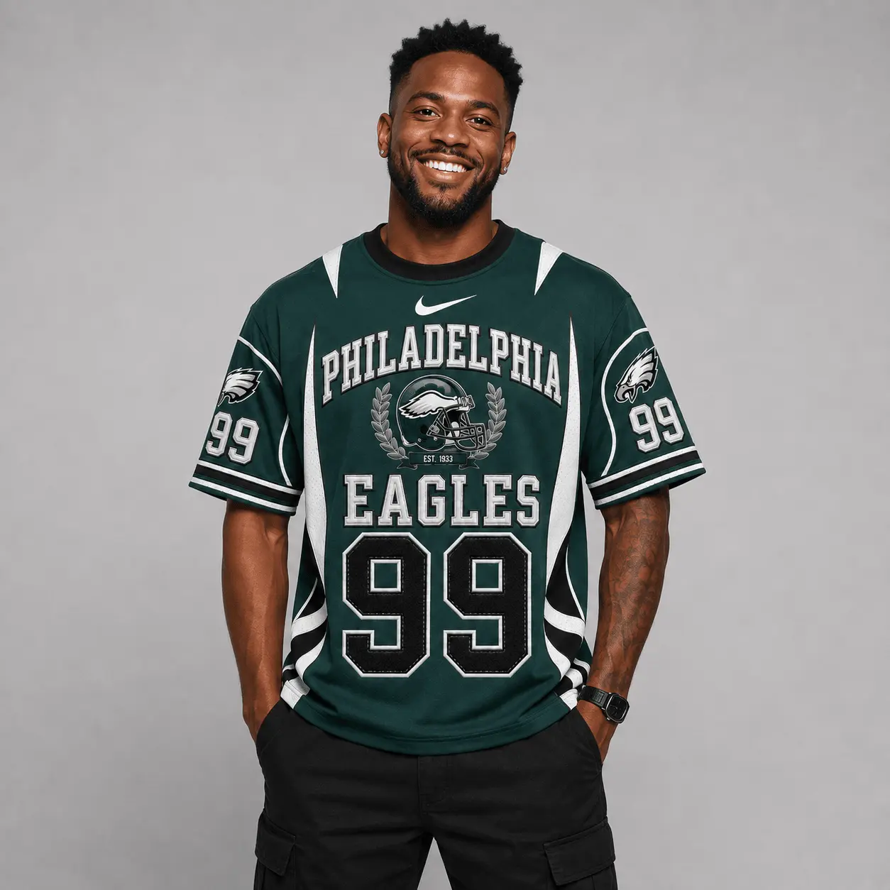 Philadelphia Eagles | Premium NFL Sunday Legends Personalized T-Shirt TD - Image 2