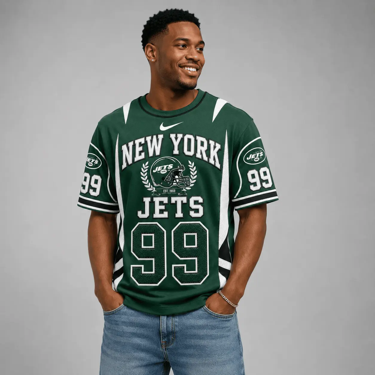 New York Jets | Premium NFL Sunday Legends Personalized T-Shirt TD - Image 2