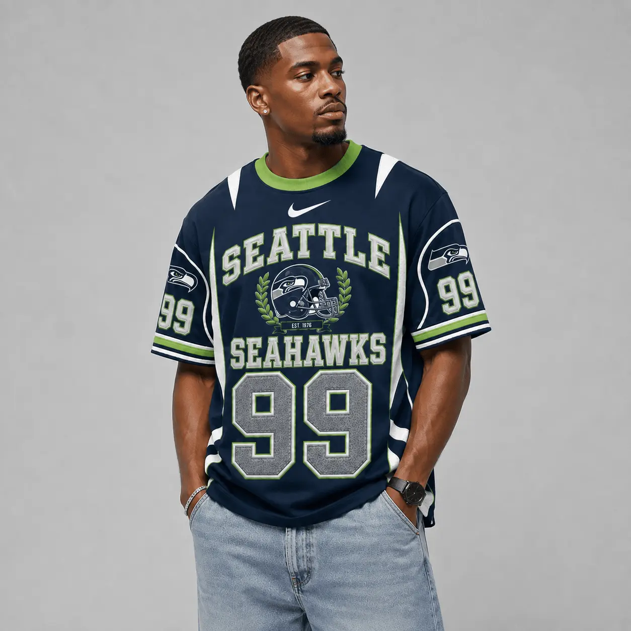 Seattle Seahawks | Premium NFL Sunday Legends Personalized T-Shirt TD - Image 3