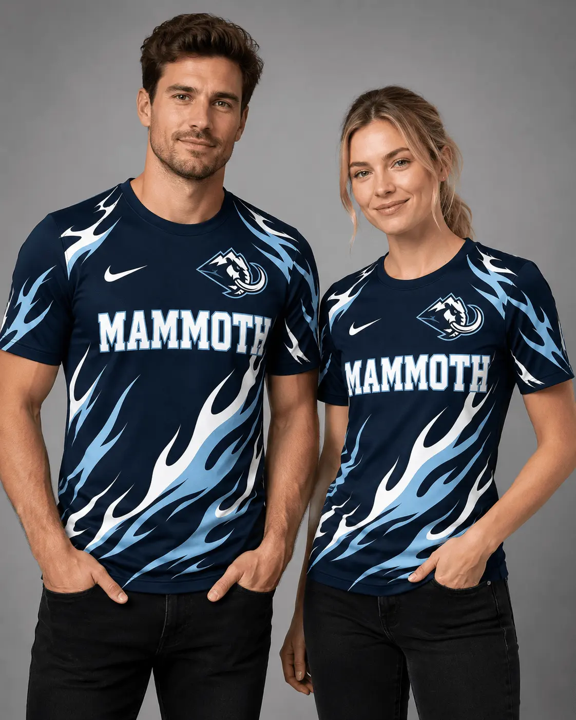 Utah Mammoth | Premium NHL Flame Graphic Game Day Fan T-Shirt NDN - Image 2