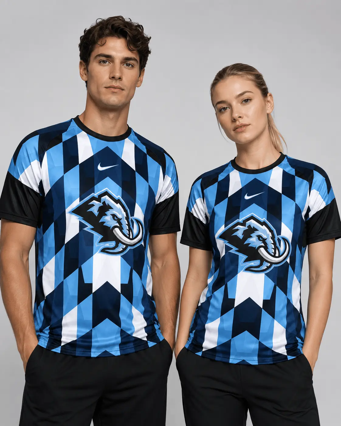 Utah Mammoth | Premium NHL Vintage Diamond Grid Hockey T-Shirt NDN - Image 2
