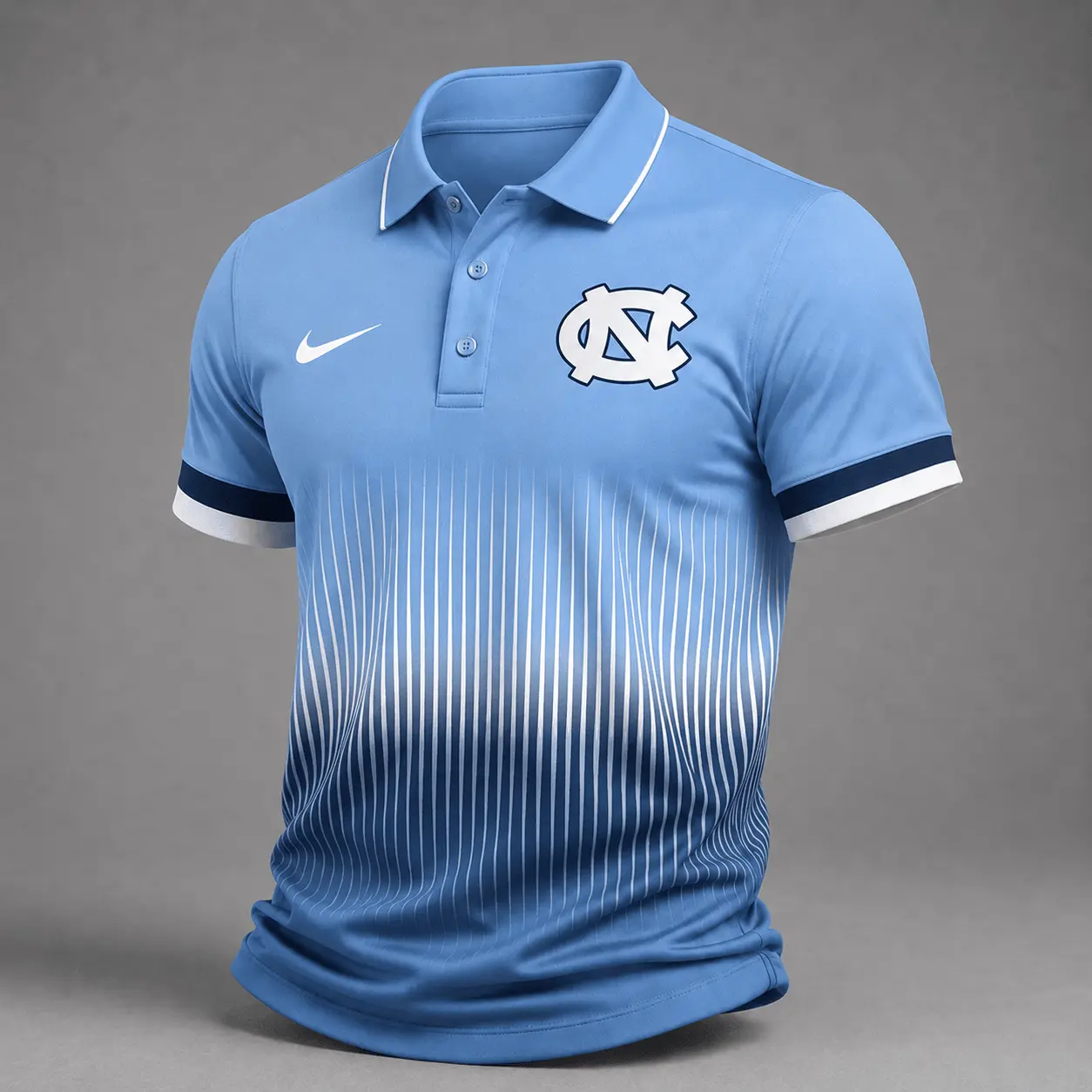 North Carolina Tar Heels | Premium NCAA Performance Wave Stripe Polo Shirt