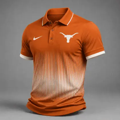 Texas Longhorns | Premium NCAA Performance Wave Stripe Polo Shirt