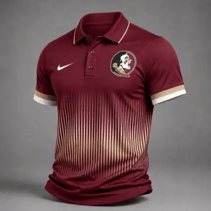 Florida State Seminoles | Premium NCAA Performance Wave Stripe Polo Shirt