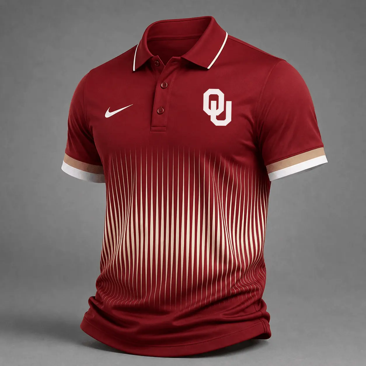 Oklahoma Sooners | Premium NCAA Performance Wave Stripe Polo Shirt