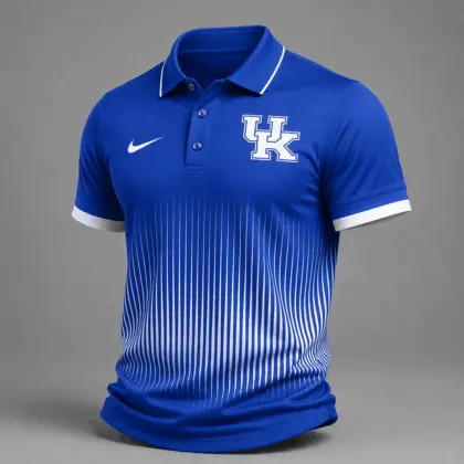 Kentucky Wildcats | Premium NCAA Performance Wave Stripe Polo Shirt