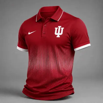 Indiana Hoosiers | Premium NCAA Performance Wave Stripe Polo Shirt