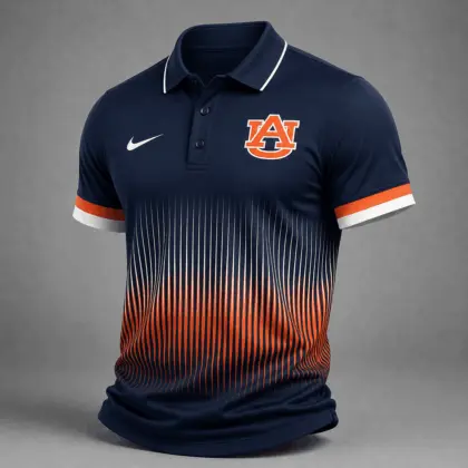 Auburn Tigers | Premium NCAA Performance Wave Stripe Polo Shirt