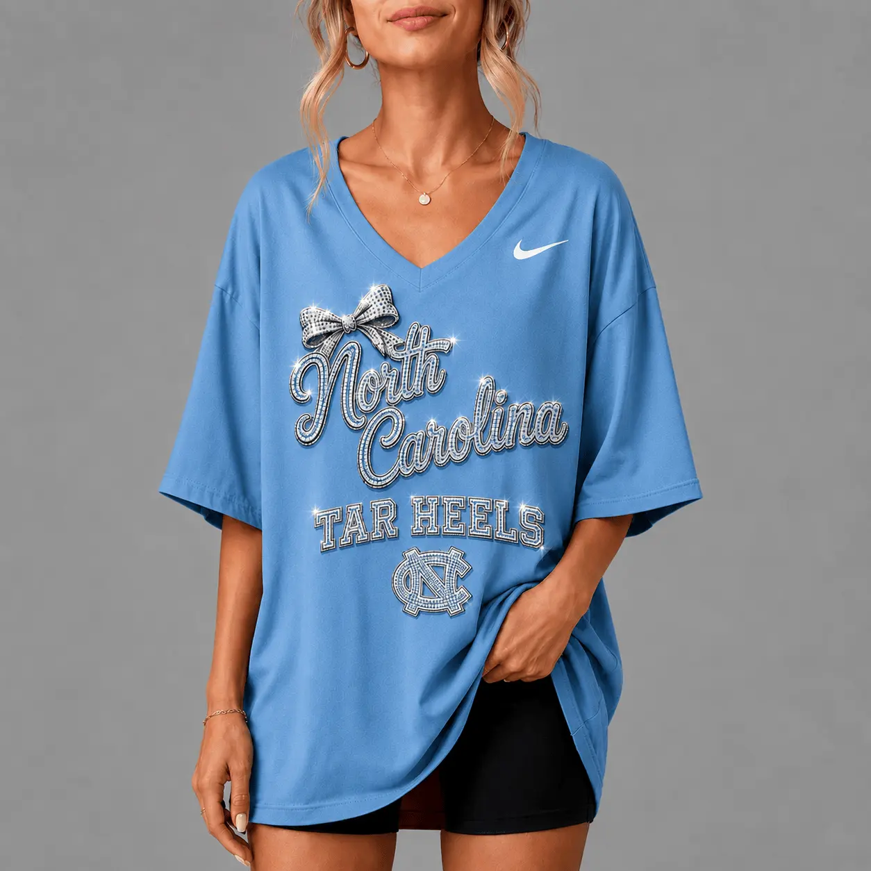 North Carolina Tar Heels | Premium NCAA Girl Power Comfort V-neck NY - Image 2