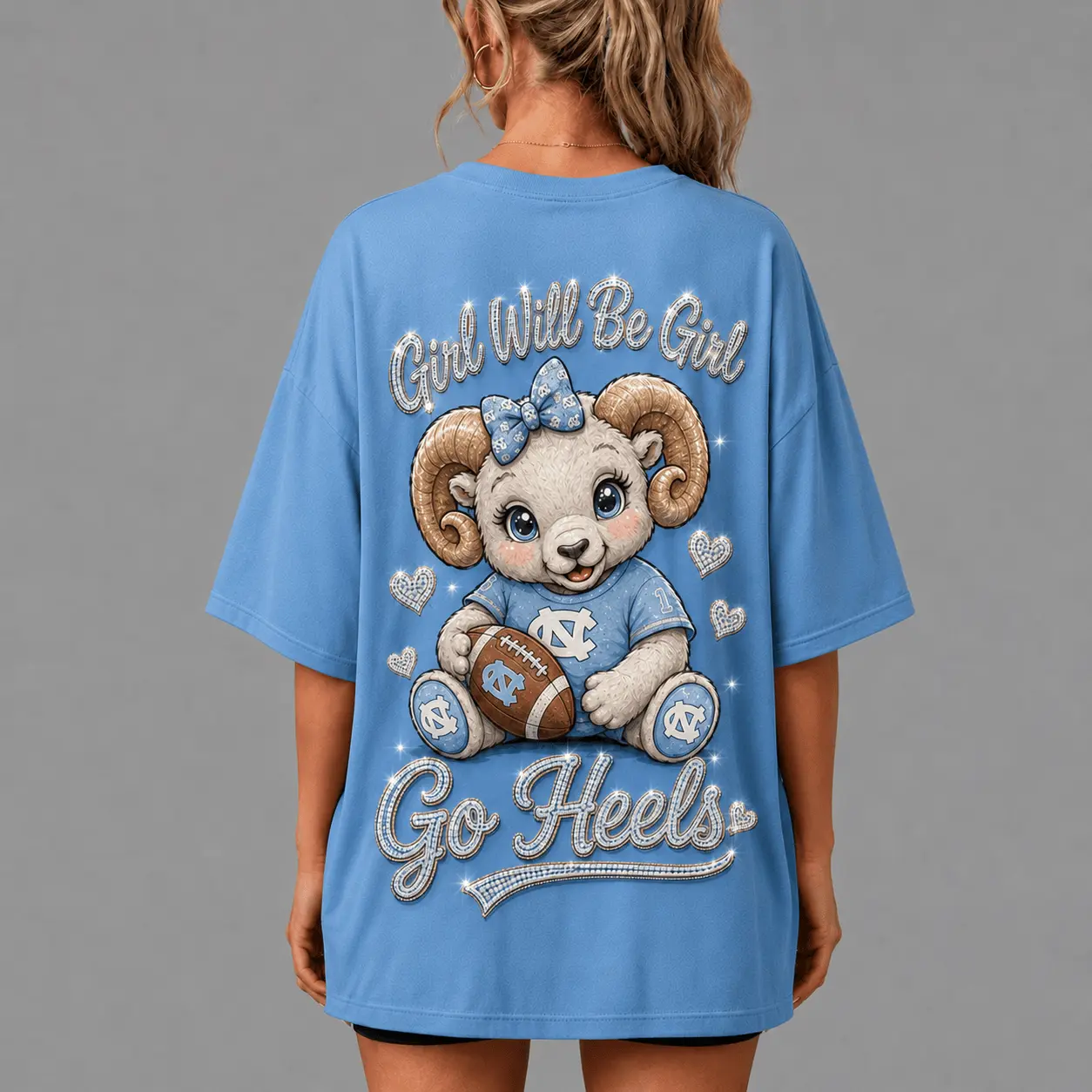 North Carolina Tar Heels | Premium NCAA Girl Power Comfort V-neck NY - Image 3