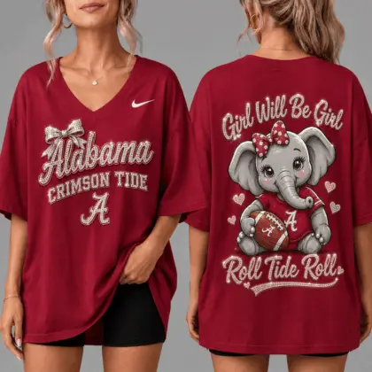 Alabama Crimson Tide | Premium NCAA Girl Power Comfort V-neck NY
