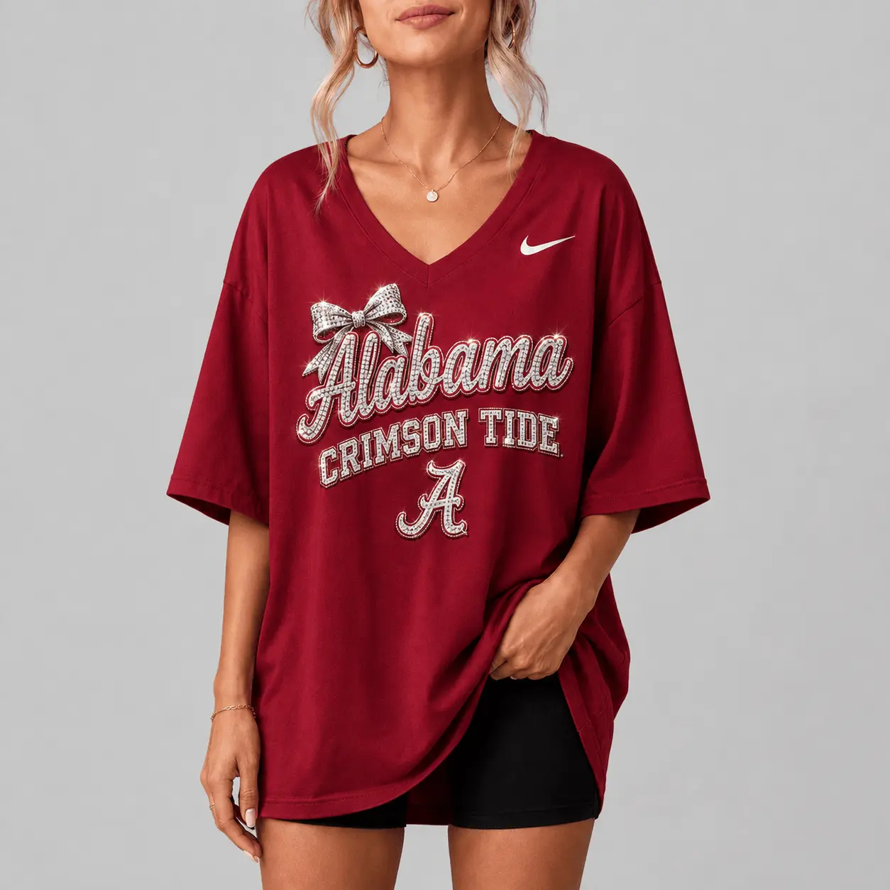 Alabama Crimson Tide | Premium NCAA Girl Power Comfort V-neck NY - Image 2