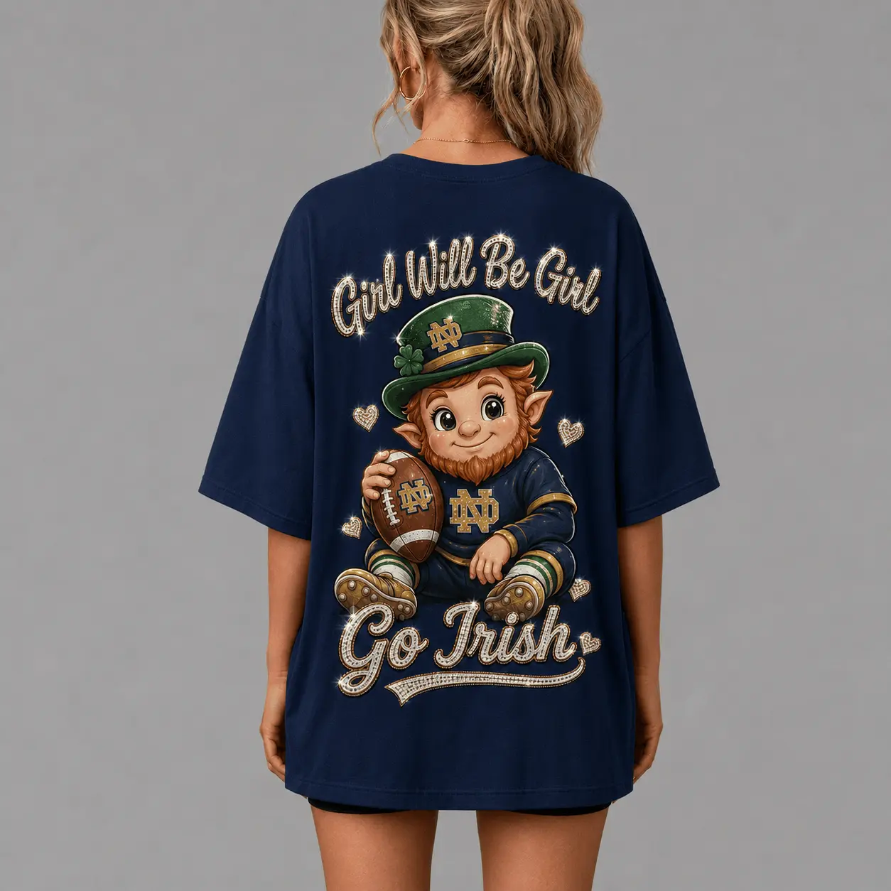 Notre Dame Fighting Irish | Premium NCAA Girl Power Comfort V-neck NY - Image 3