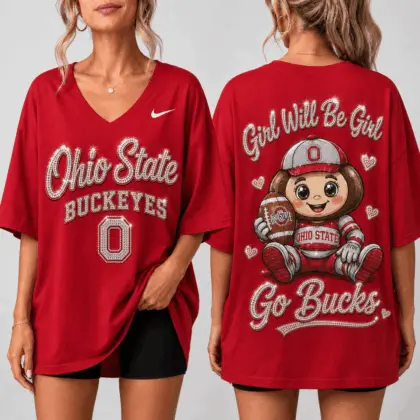 Ohio State Buckeyes | Premium NCAA Girl Power Comfort V-neck NY