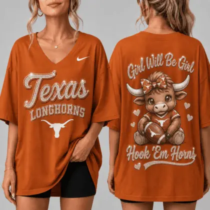 Texas Longhorns | Premium NCAA Girl Power Comfort V-neck NY