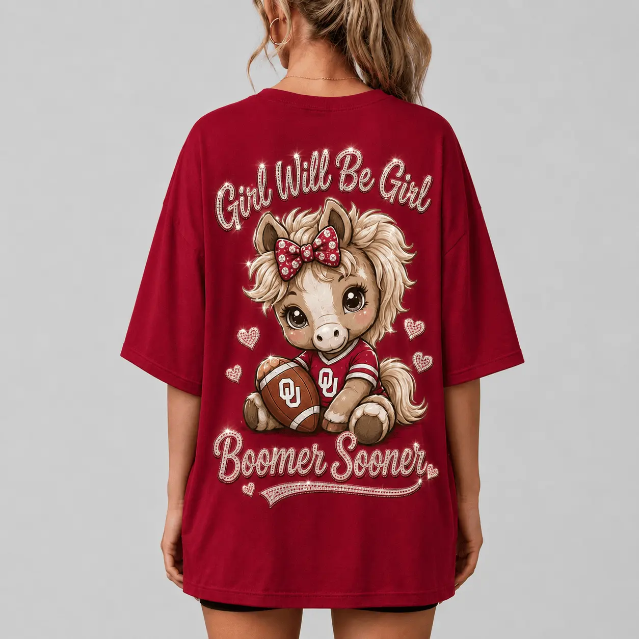 Oklahoma Sooners | Premium NCAA Girl Power Comfort V-neck NY - Image 3