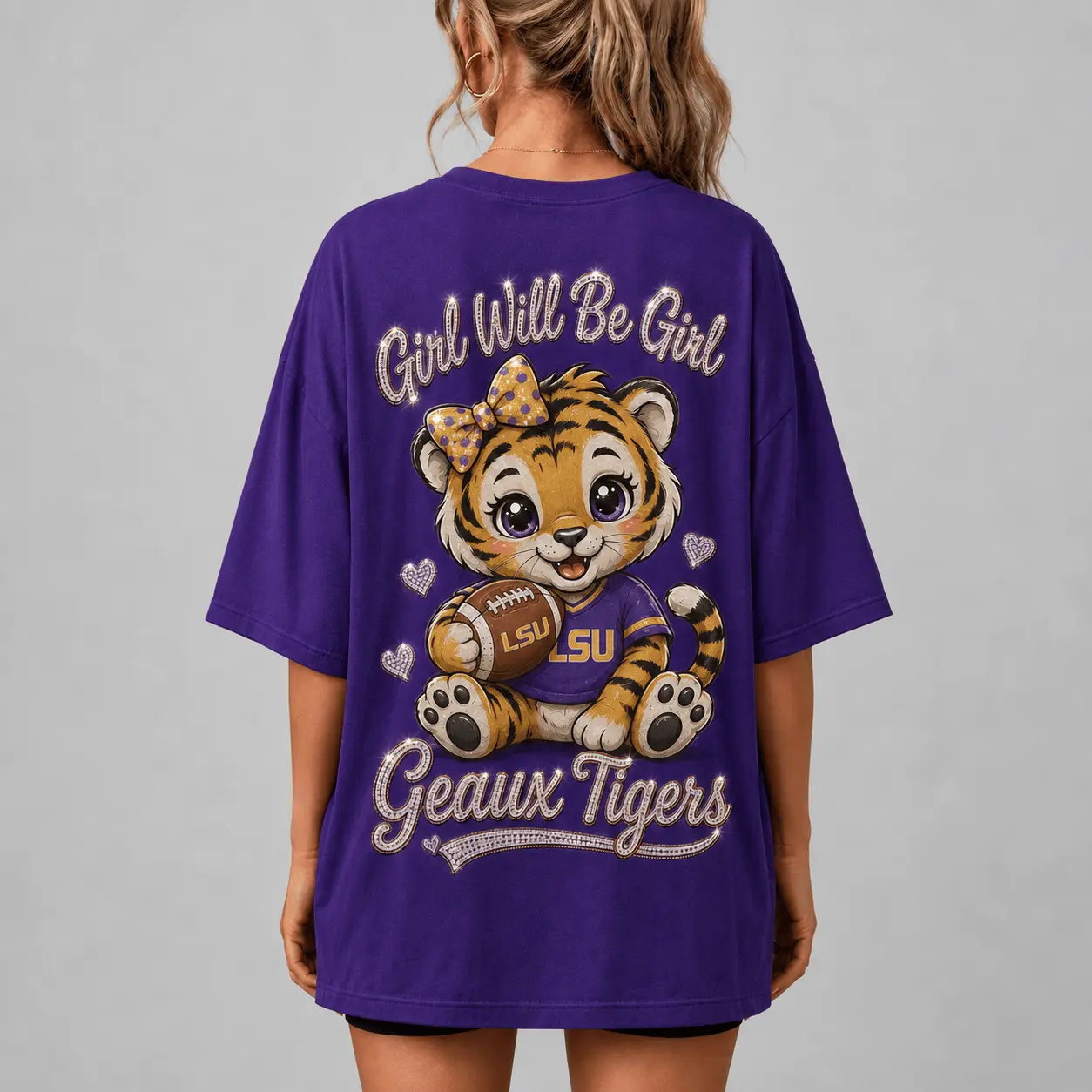 LSU Tigers | Premium NCAA Girl Power Comfort V-neck NY - Image 3