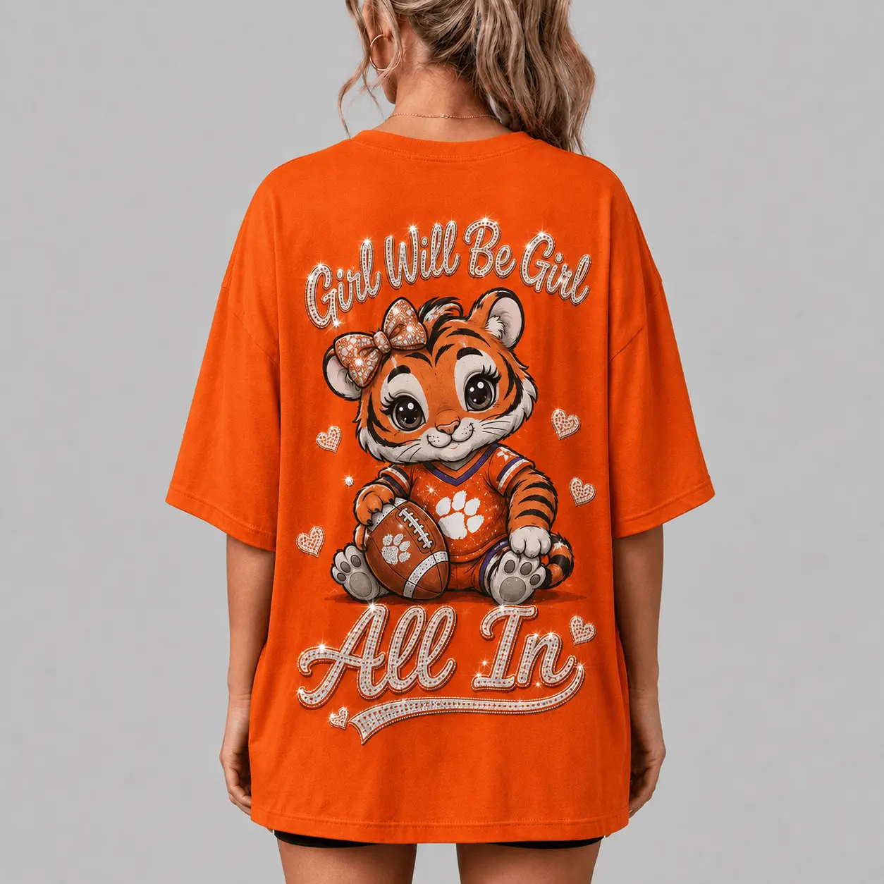 Clemson Tigers | Premium NCAA Girl Power Comfort V-neck NY - Image 3