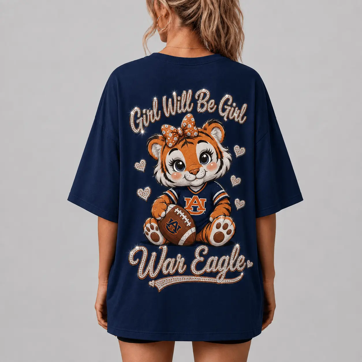Auburn Tigers | Premium NCAA Girl Power Comfort V-neck NY - Image 3