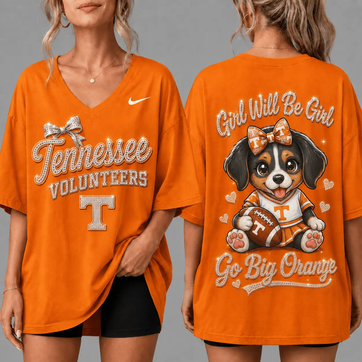 Tennessee Volunteers | Premium NCAA Girl Power Comfort V-neck NY