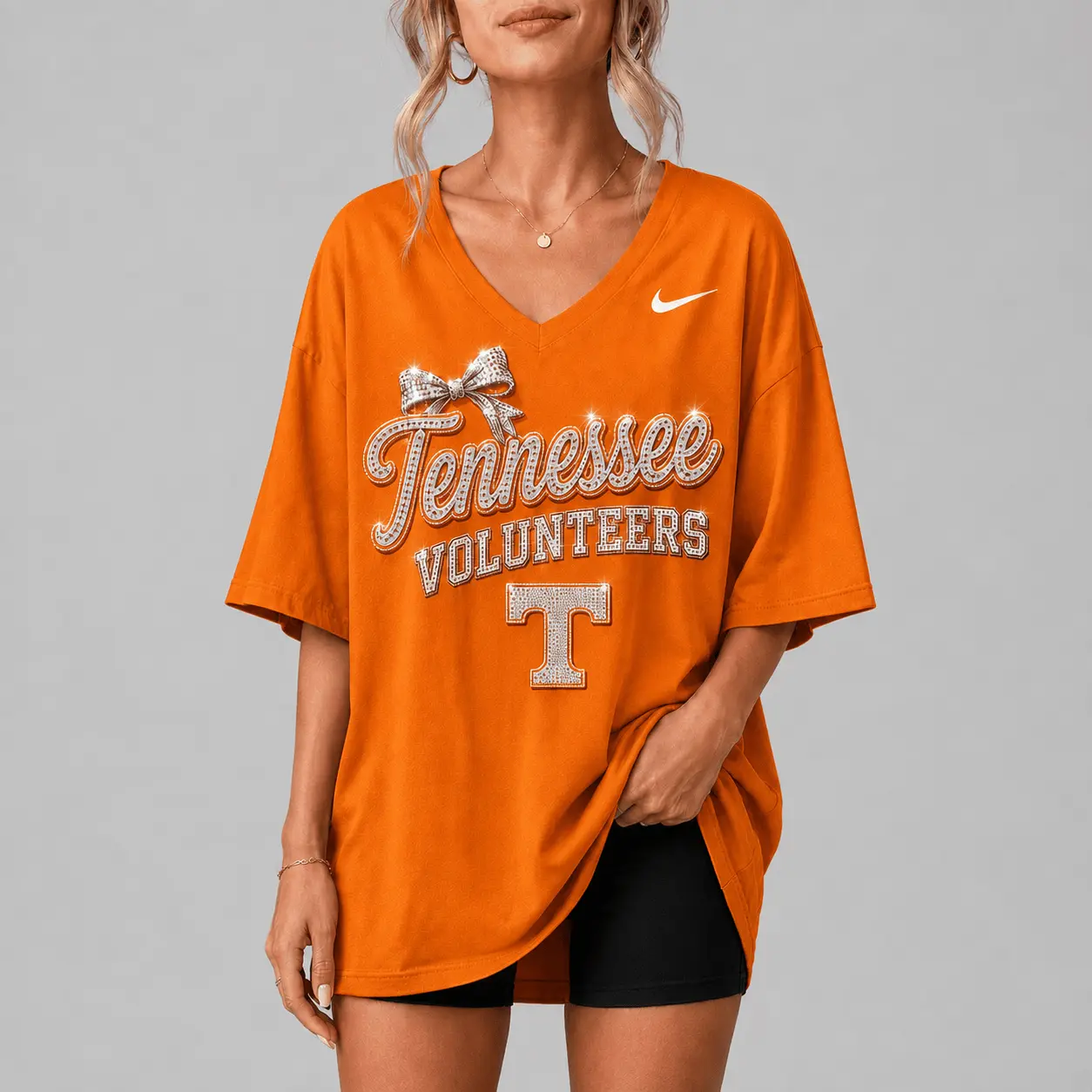 Tennessee Volunteers | Premium NCAA Girl Power Comfort V-neck NY - Image 2