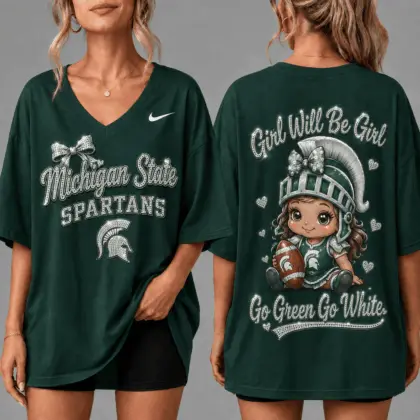 Michigan State Spartans | Premium NCAA Girl Power Comfort V-neck NY