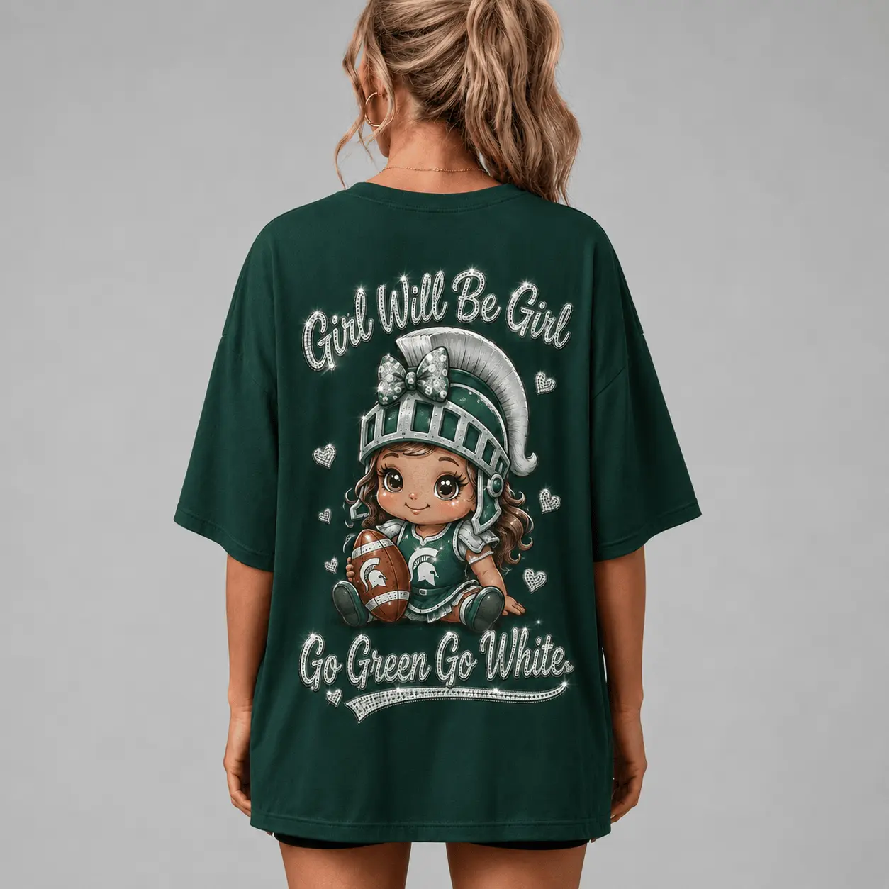 Michigan State Spartans | Premium NCAA Girl Power Comfort V-neck NY - Image 3
