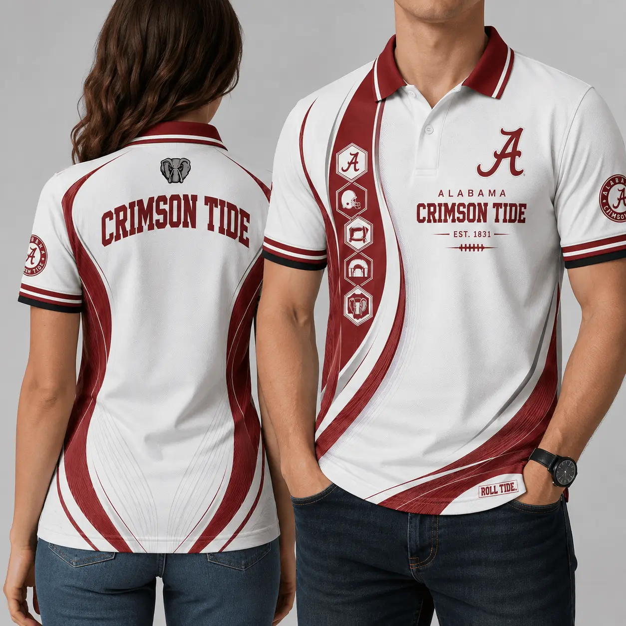 Alabama Crimson Tide | Premium NCAA Timeless Tradition Polo NY - Image 2