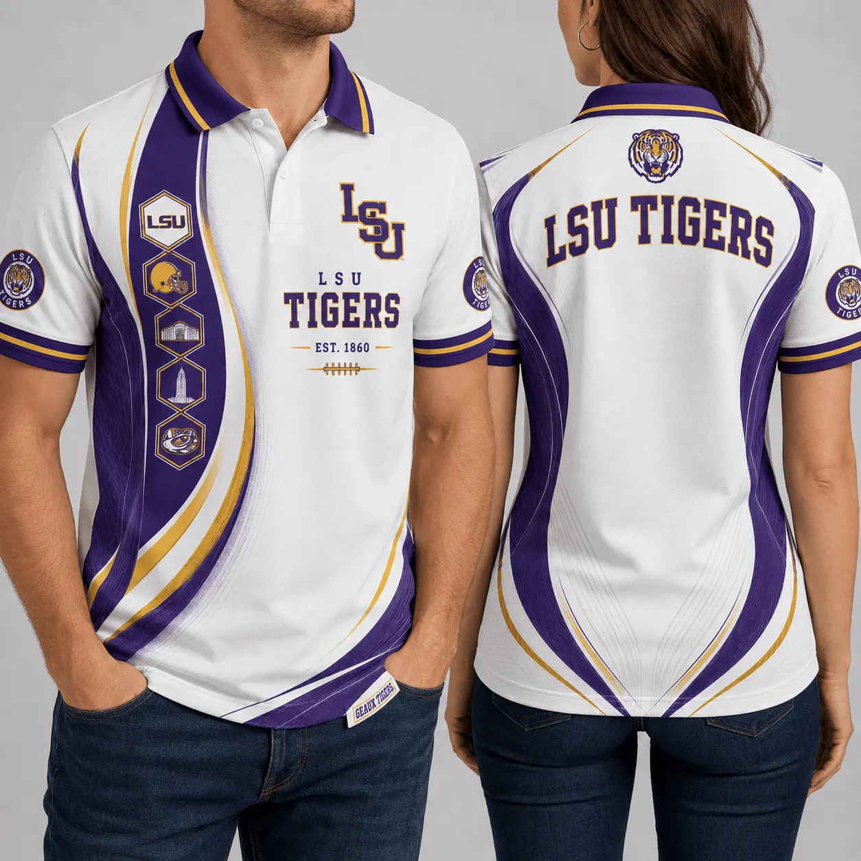 LSU Tigers | Premium NCAA Timeless Tradition Polo NY - Image 2