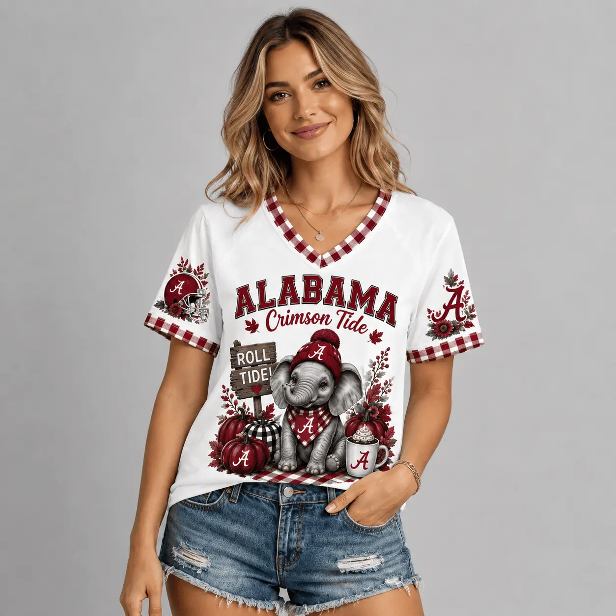 Alabama Crimson Tide | Premium NCAA Autumn Game Day V-Neck TD - Image 2