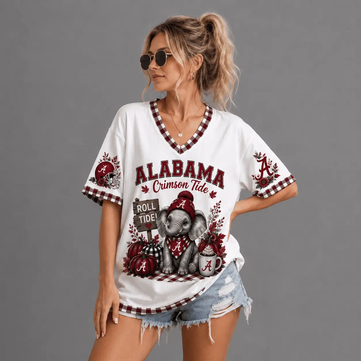 Alabama Crimson Tide | Premium NCAA Autumn Game Day V-Neck TD - Image 3