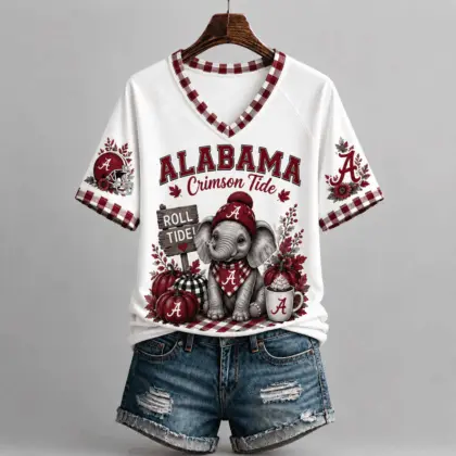 Alabama Crimson Tide | Premium NCAA Autumn Game Day V-Neck TD