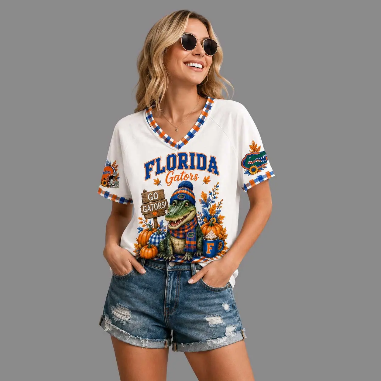 Florida Gators | Premium NCAA Autumn Game Day V-Neck TD - Image 3