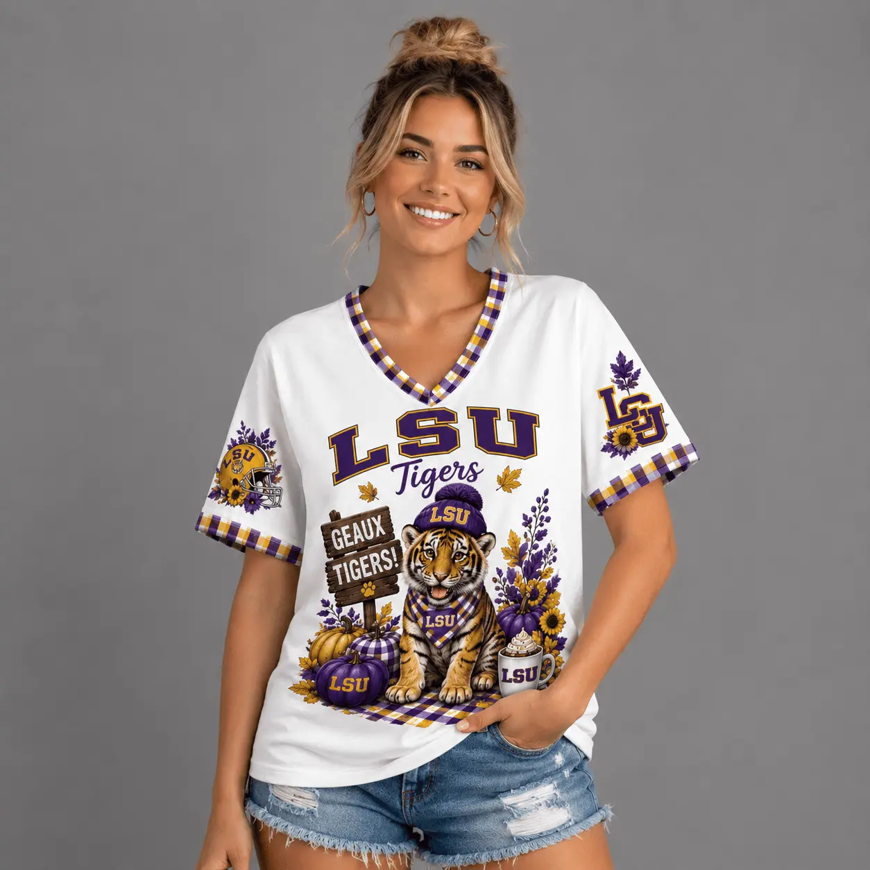 LSU Tigers | Premium NCAA Autumn Game Day V-Neck TD - Image 2