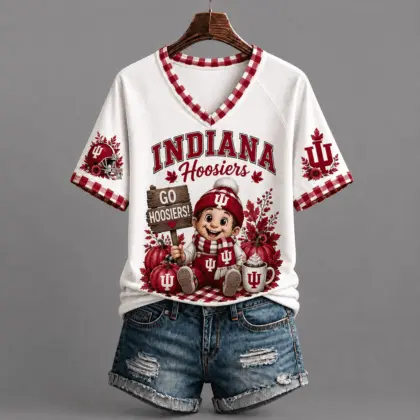 Indiana Hoosiers | Premium NCAA Autumn Game Day V-Neck TD