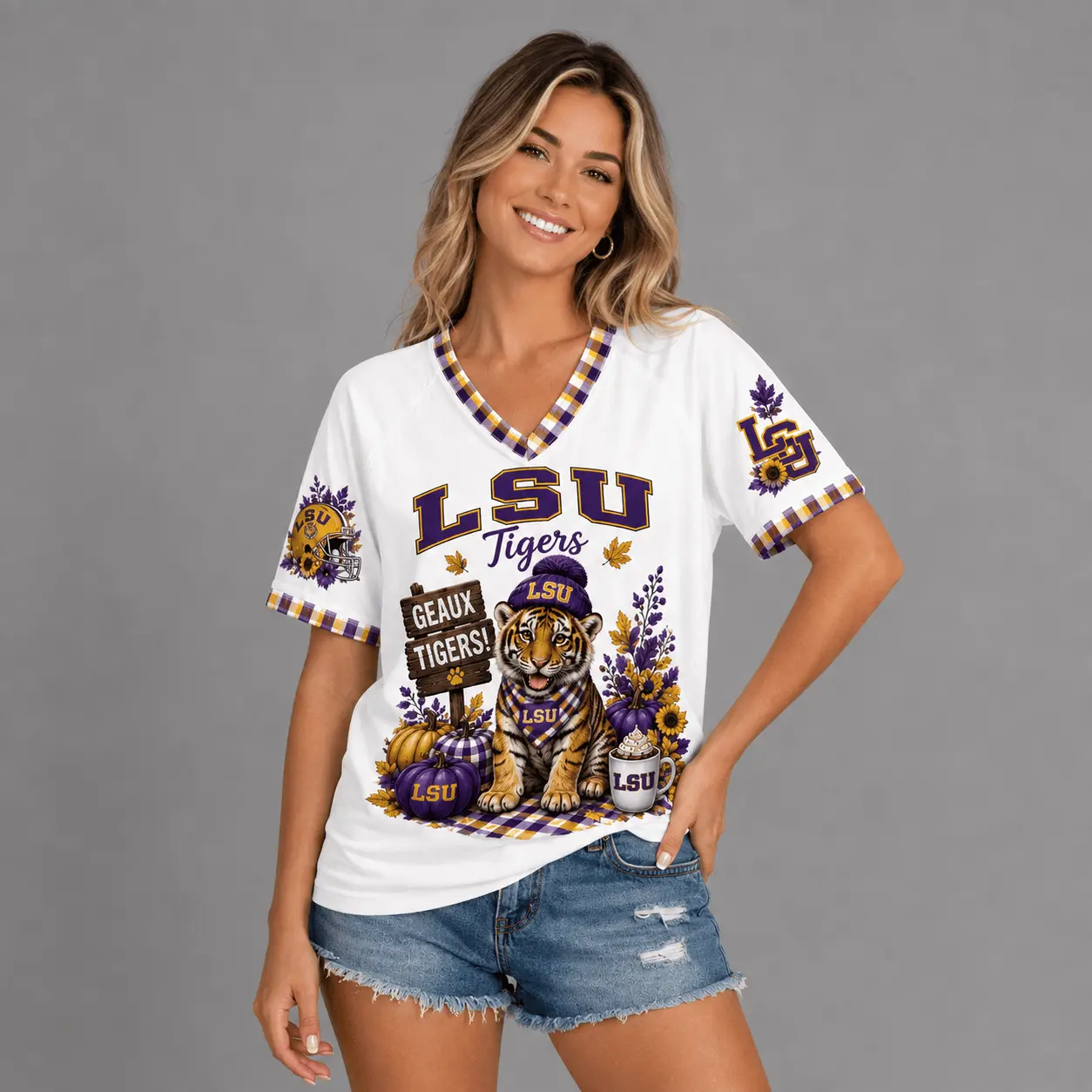 LSU Tigers | Premium NCAA Autumn Game Day V-Neck TD - Image 3
