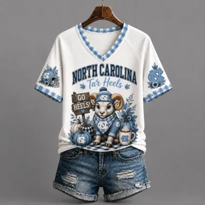 North Carolina Tar Heels | Premium NCAA Autumn Game Day V-Neck TD