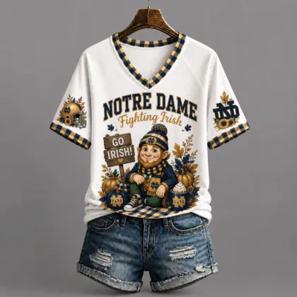 Notre Dame Fighting Irish | Premium NCAA Autumn Game Day V-Neck TD