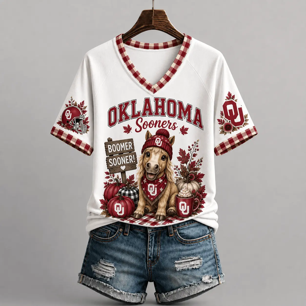 Oklahoma Sooners | Premium NCAA Autumn Game Day V-Neck TD