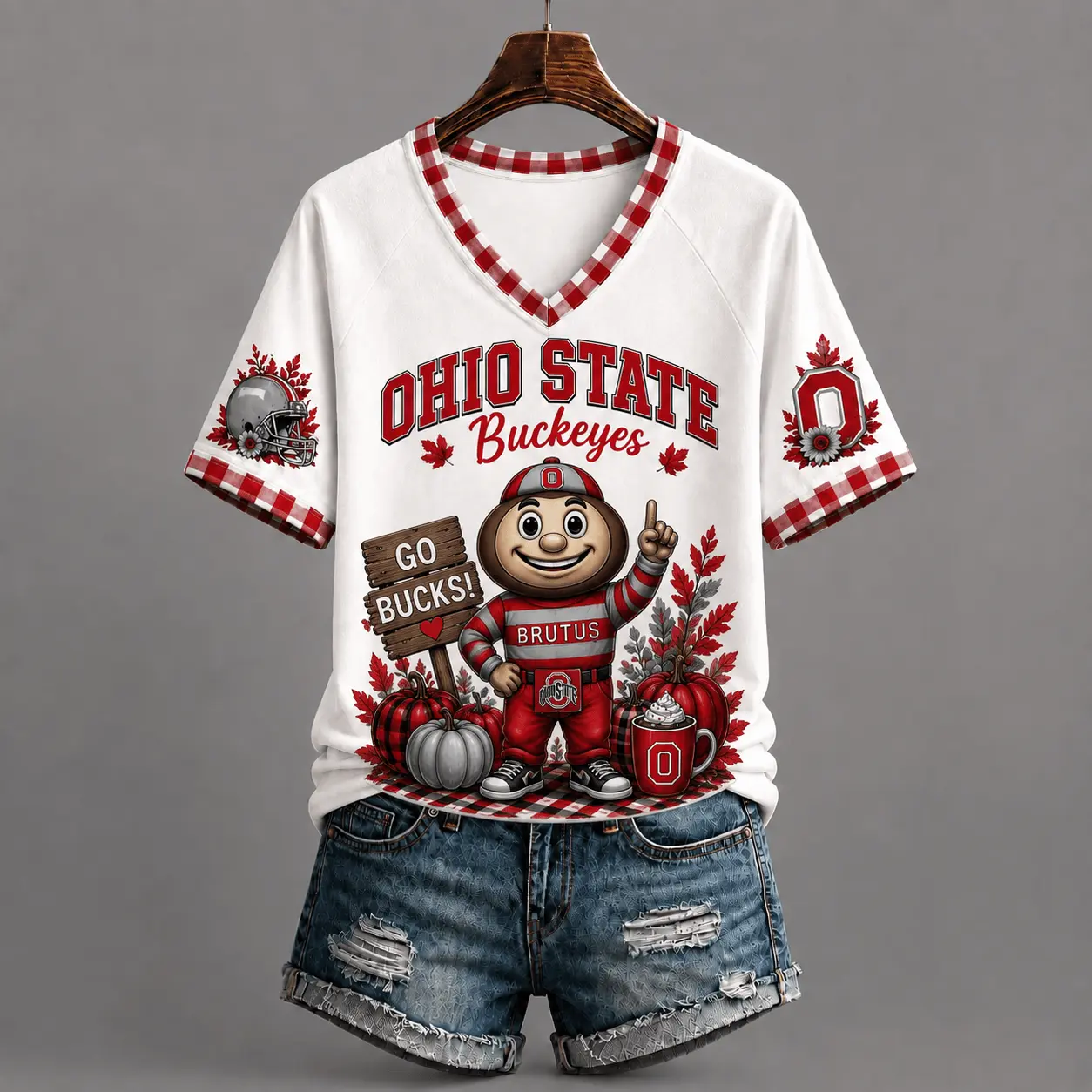 Ohio State Buckeyes | Premium NCAA Autumn Game Day V-Neck TD
