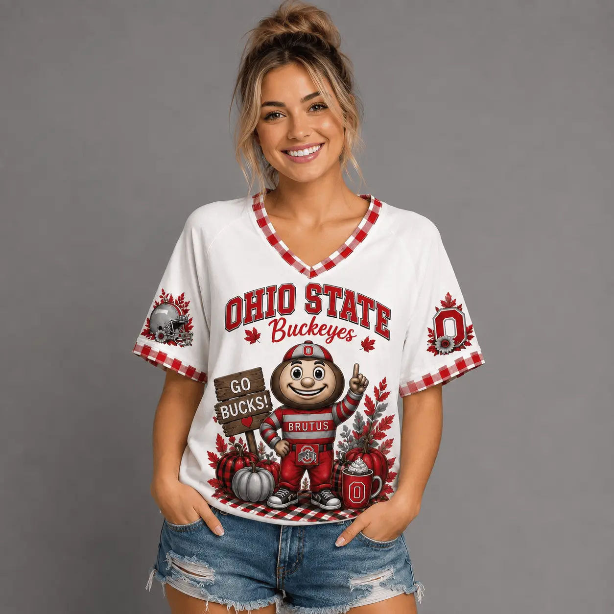 Ohio State Buckeyes | Premium NCAA Autumn Game Day V-Neck TD - Image 2
